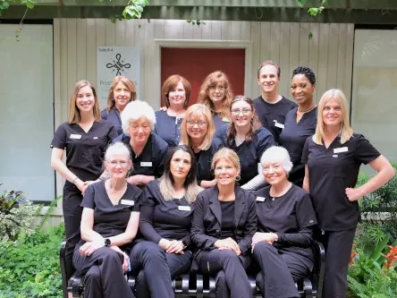 The Prosthodontics of Princeton team outside the office in Princeton Professional Park.